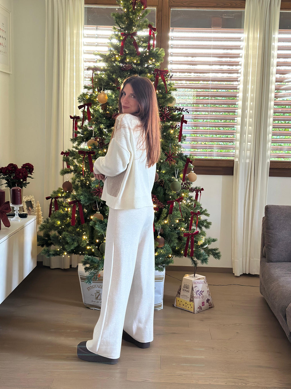 Pantalone di maglia in viscosa