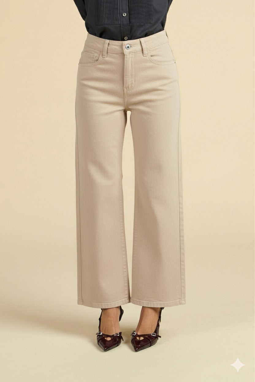 Jeans Wide Leg a Vita Alta - Modello "Power Fit"