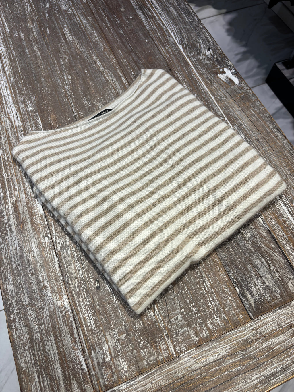 Maglia a righe lana & cashmere