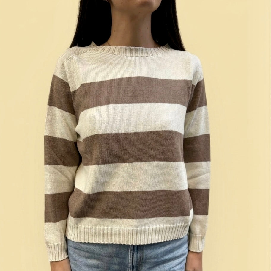 Maglia a righe in cotone