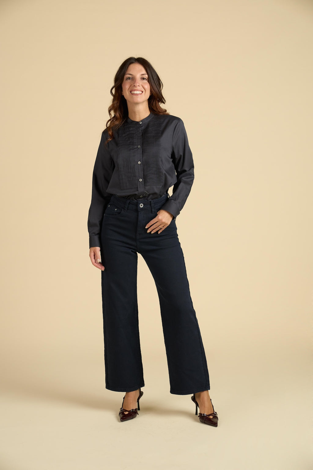 Jeans Wide Leg a Vita Alta - Modello "Power Fit"