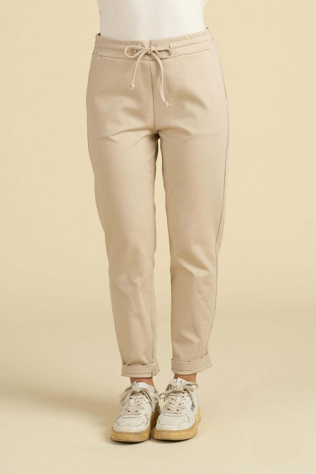 Pantalone Tinta Unita Comfort-Fit - Modello Jogger-Chic