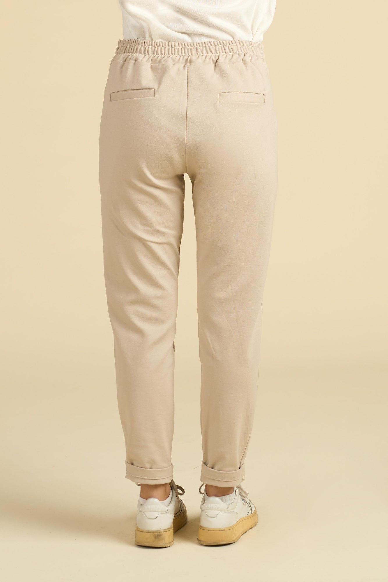 Pantalone Tinta Unita Comfort-Fit - Modello Jogger-Chic