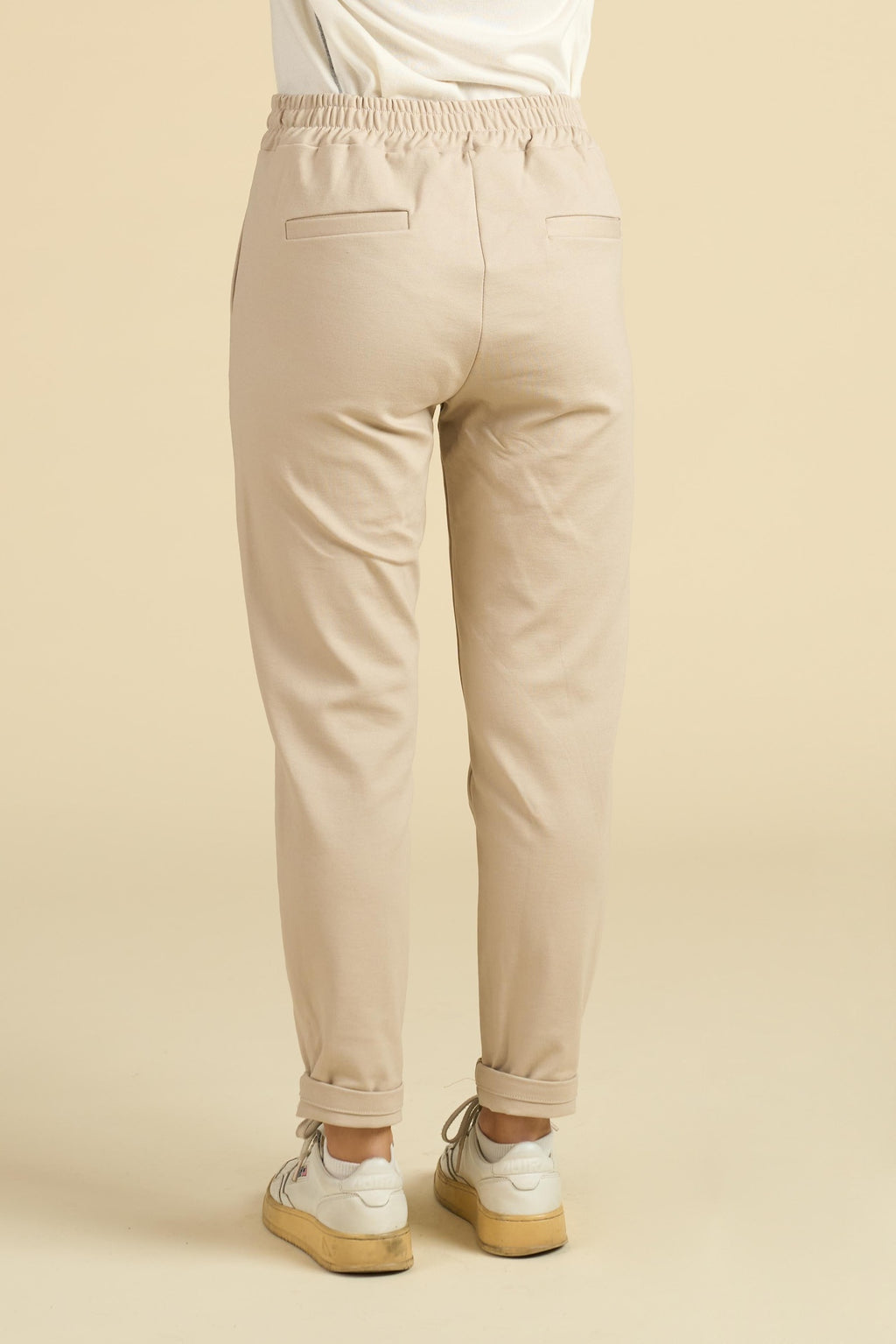 Pantalone Tinta Unita Comfort-Fit - Modello Jogger-Chic