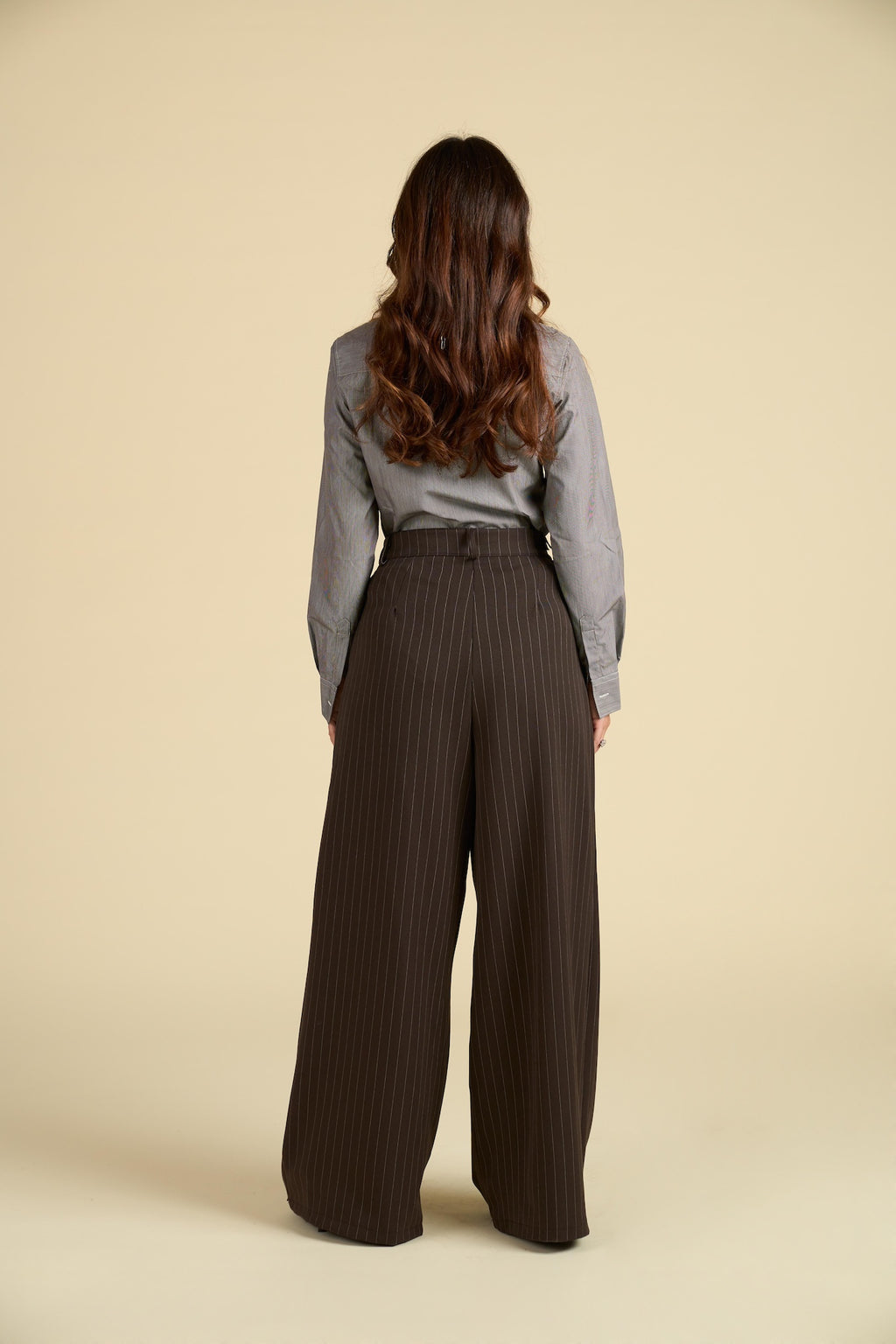 Pantalone Gessato Lungo e Largo - Modello Power Dressing