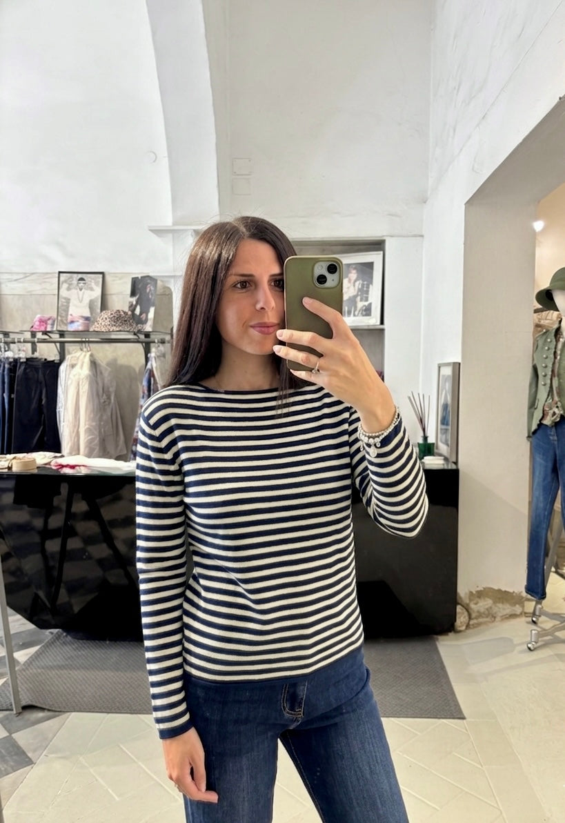 Maglione a righe in cotone