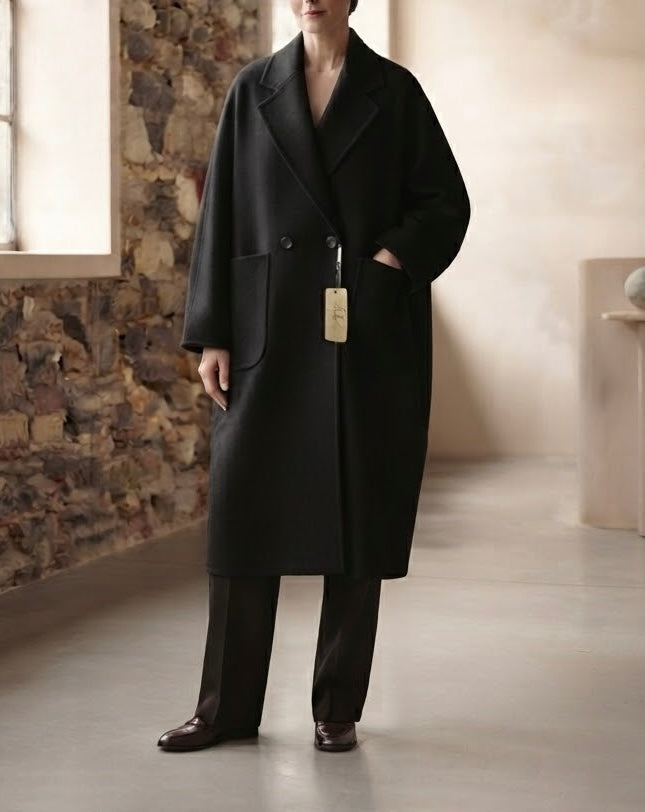 Cappotto oversize misto lana e cashmere