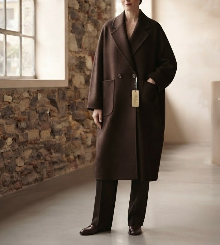 Cappotto oversize misto lana e cashmere