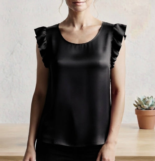 Blusa in viscosa con volants