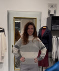 Maglione a righe cashmere & lana