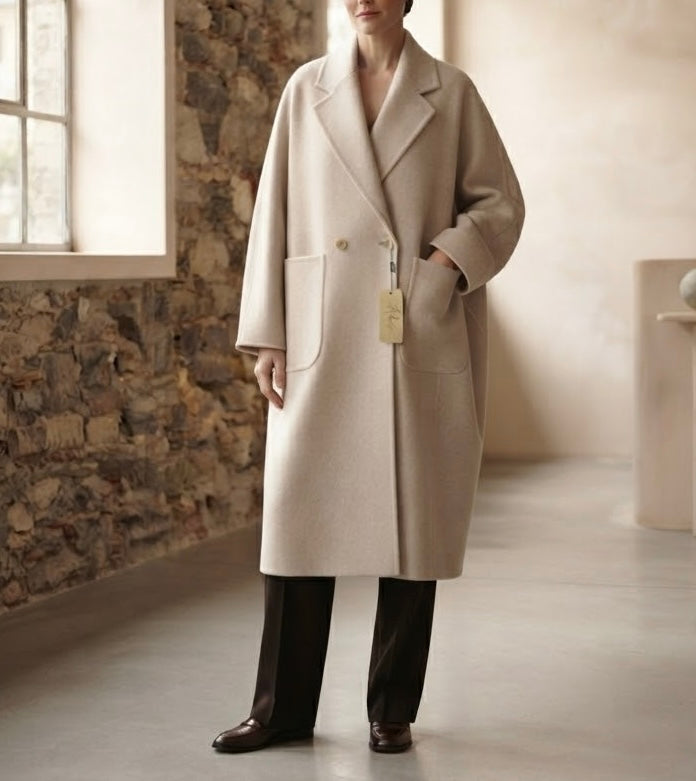 Cappotto oversize misto lana e cashmere