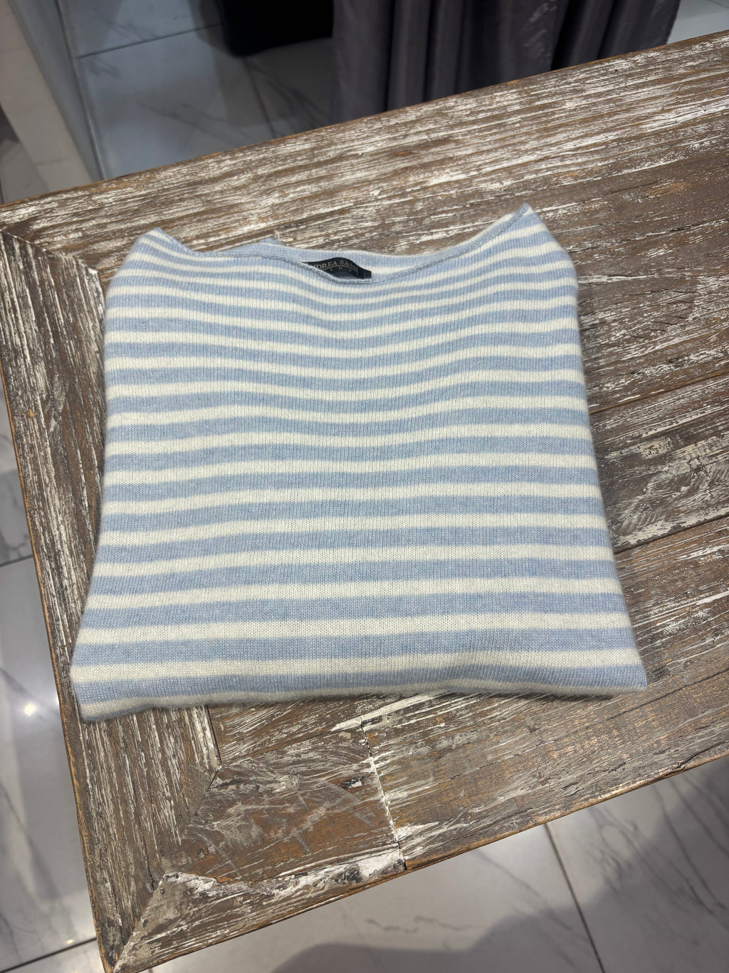 Maglia a righe lana & cashmere