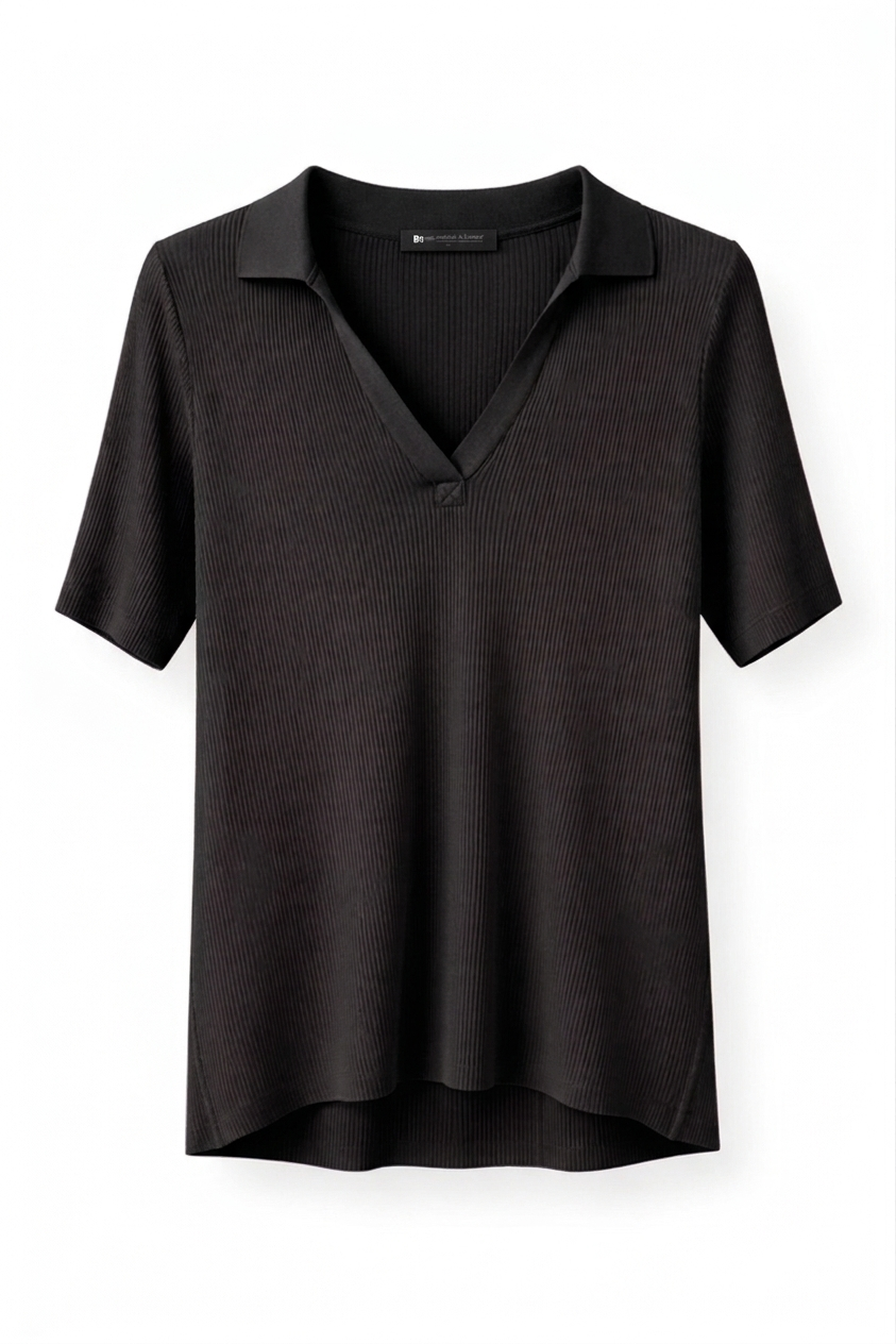 Polo knit a costine