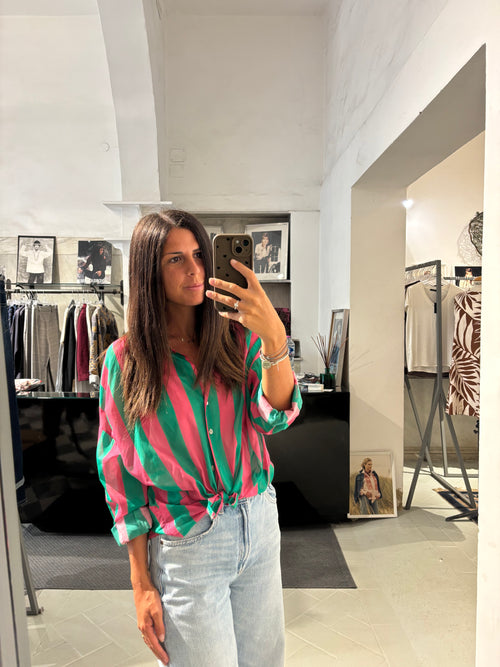Camicia a righe in cotone