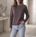 Maglia a righe lana & cashmere