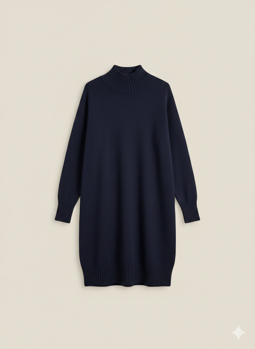 Abito in maglia blu notte