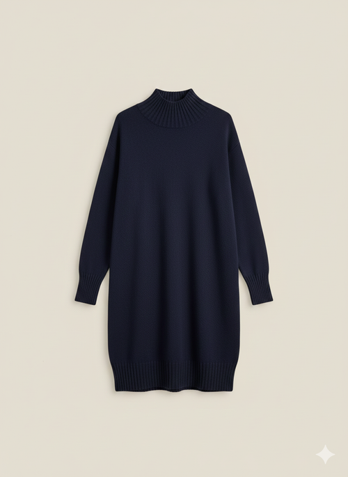 Abito in maglia blu notte