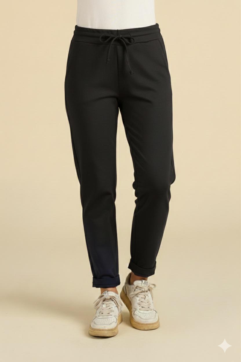 Pantalone Tinta Unita Comfort-Fit - Modello Jogger-Chic