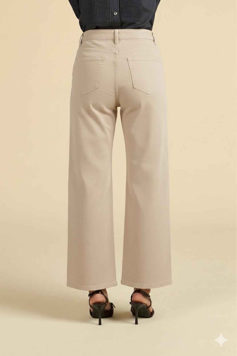 Jeans Wide Leg a Vita Alta - Modello "Power Fit"